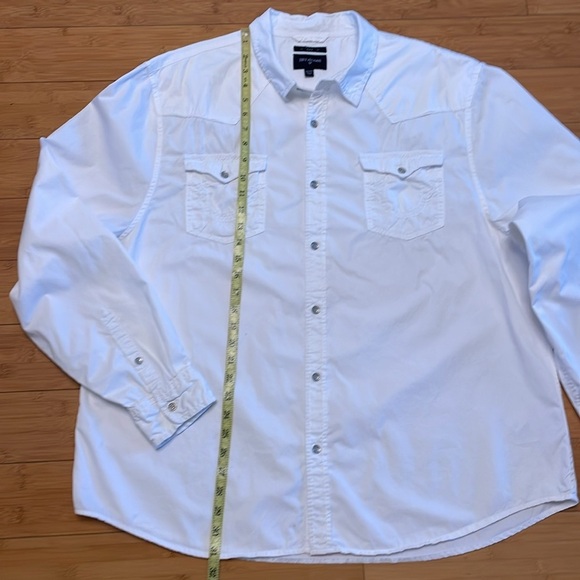 True Religion Slim Fit Button Up Shirt Size 3XL White Western Long Sleeve - Picture 15 of 16